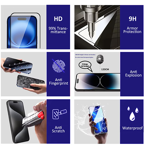 iPhone 17/17 Pro/16 Pro Full Cover Glass Film